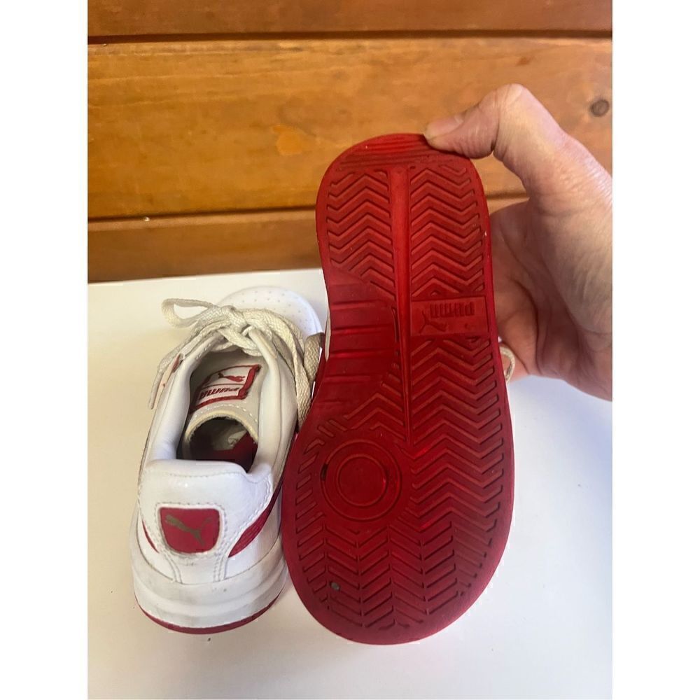 Puma Unisex Red/White Sneakers Sz 11C (Toddler) - Picture 4 of 8